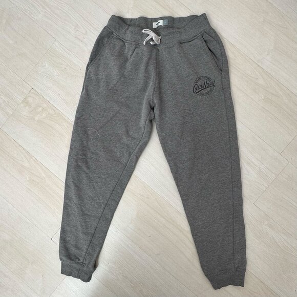 Old Navy Mens Grey Sweatpants Fitted Cuff Joggers - Picture 1 of 4